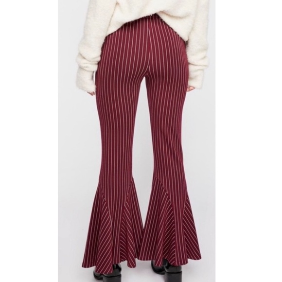 Free People Mari Ponte-Knit Flared Pants Size 8 - Picture 2 of 9